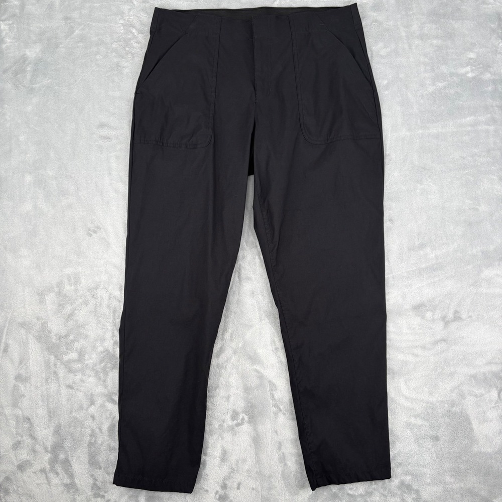 Eddie Bauer Pants Women 12 (33X27) Black Horizon Straight Ankle Stretch Gorpcore